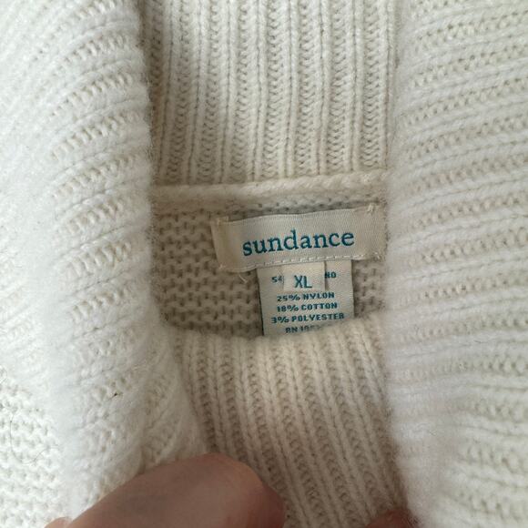 Sundance Winter White Cowl Neck Wool Blend Sweater - Picture 3 of 10